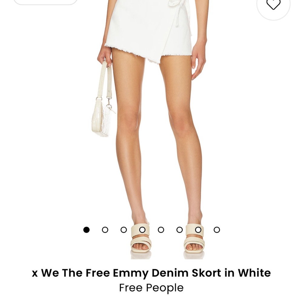 We The Free denim mini skort white size 10, never worn.